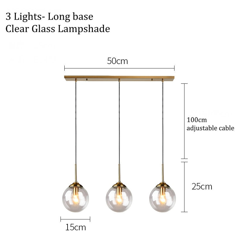 Narell Luminaires Suspension Verre Transparent Ambre - Neutralighting