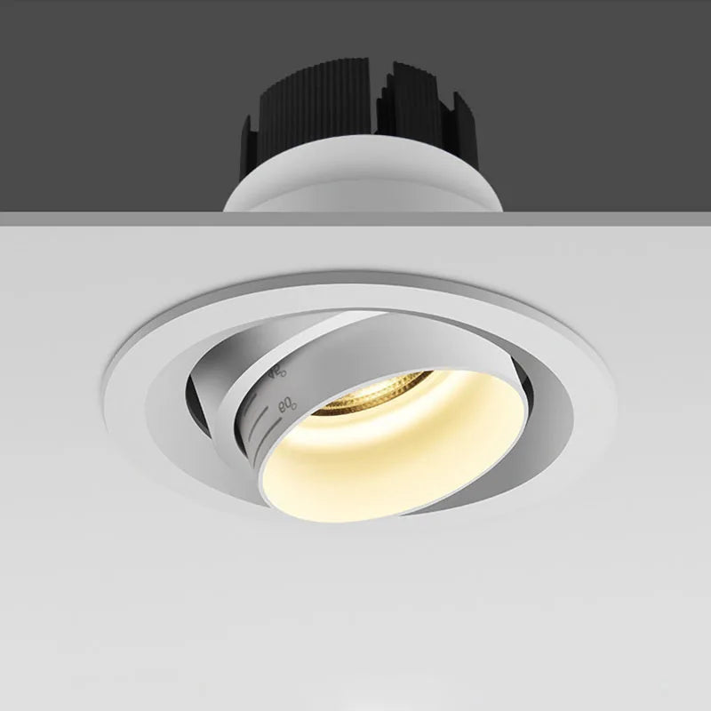 Spot led encastrable d'intérieur à technologie cob avec zoom variable Tiphaine Fugue en Aluminium - Une Présence Décorative Affirmée