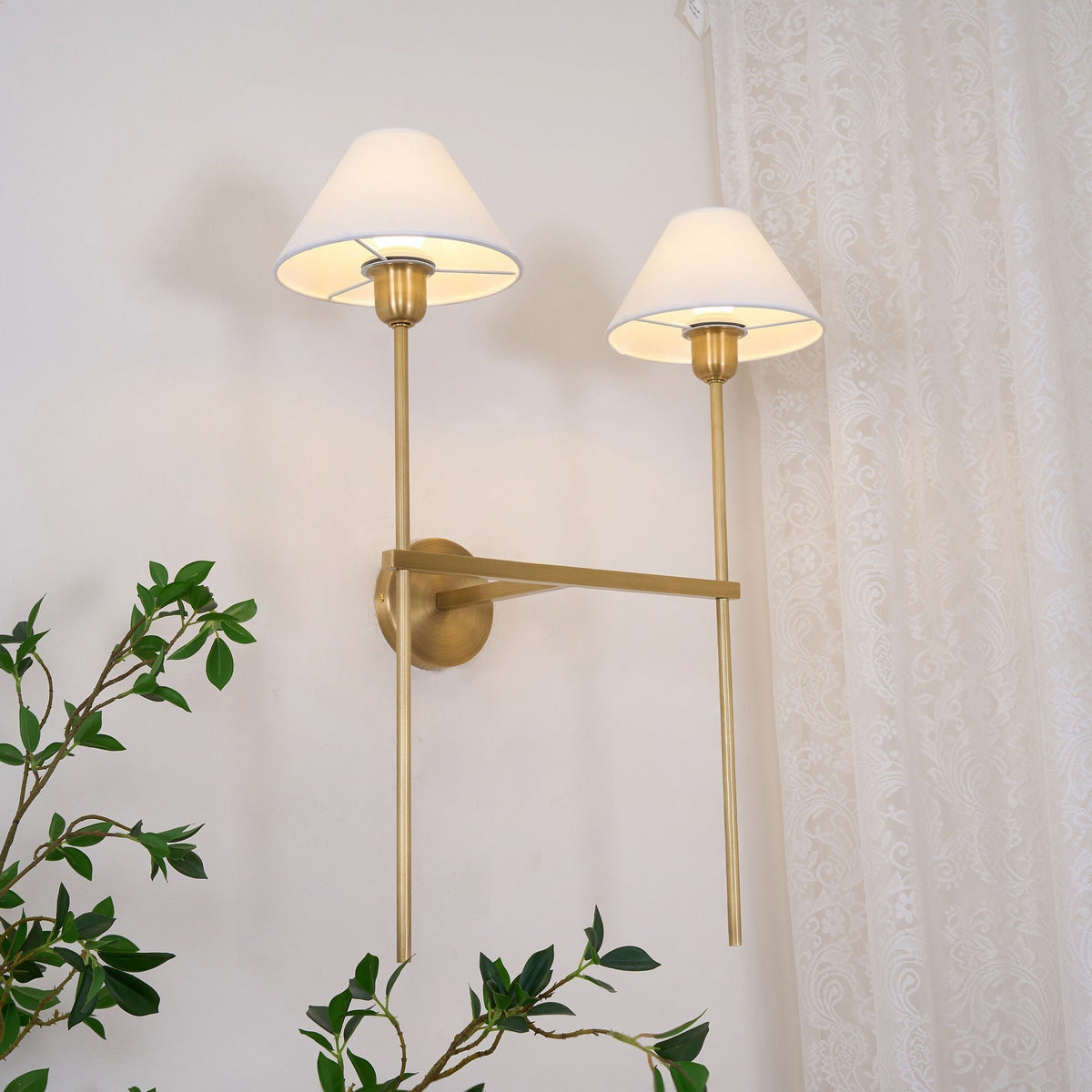 Zosilara Applique Murale Tissu Laiton Industriel Vintage - Neutralighting