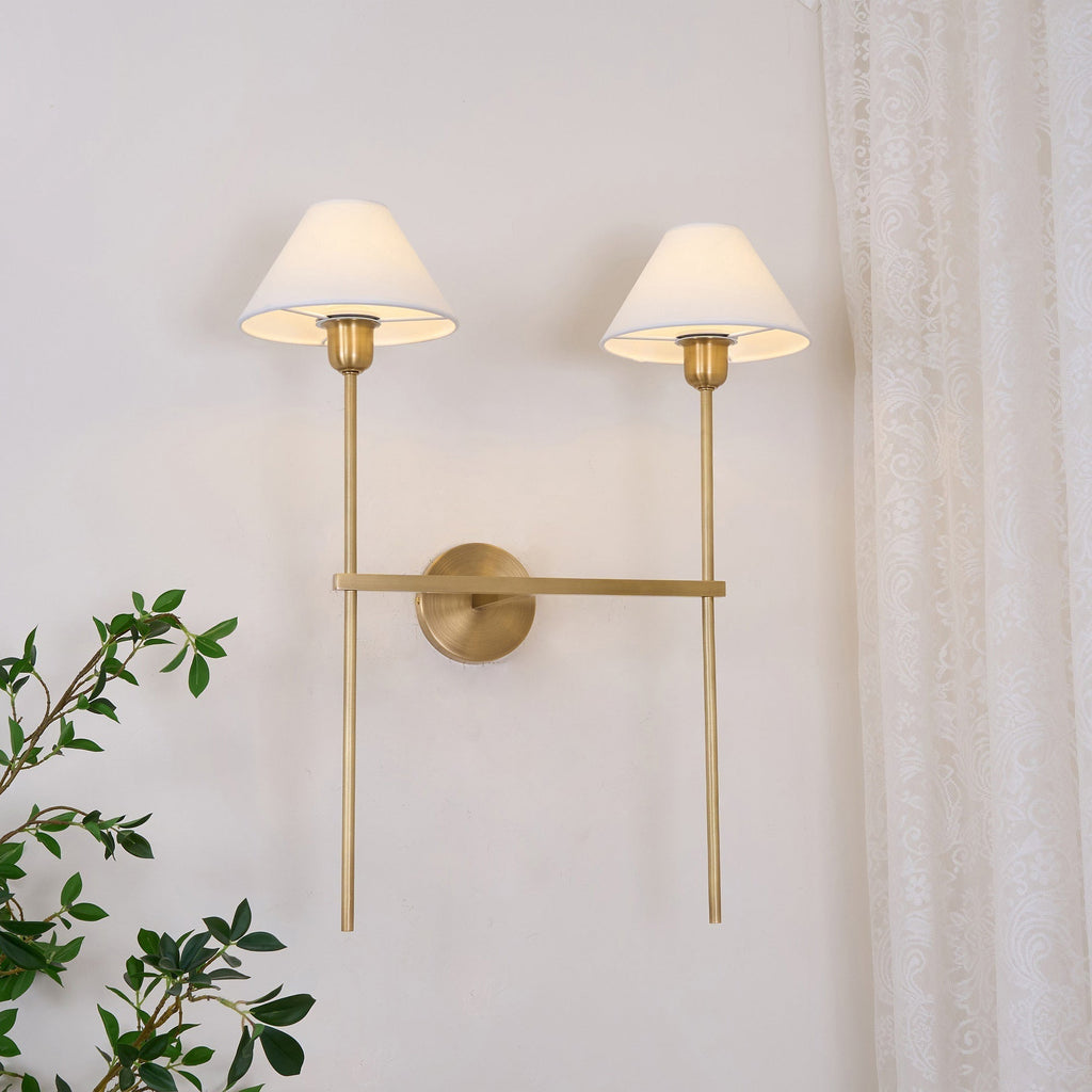 Zosilara Applique Murale Tissu Laiton Industriel Vintage - Neutralighting