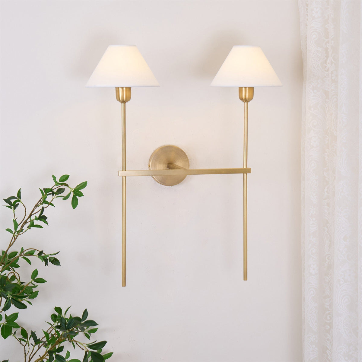 Zosilara Applique Murale Tissu Laiton Industriel Vintage - Neutralighting