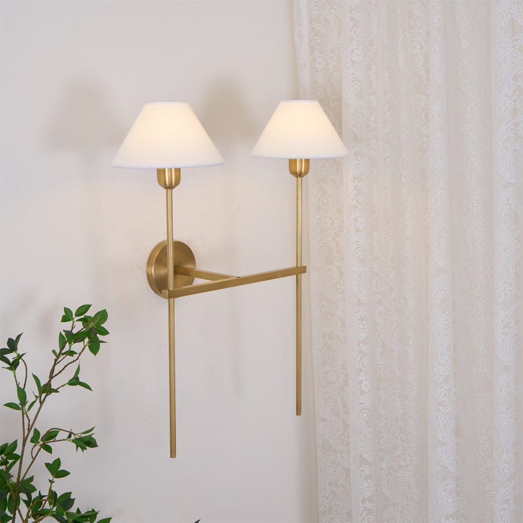 Zosilara Applique Murale Tissu Laiton Industriel Vintage - Neutralighting