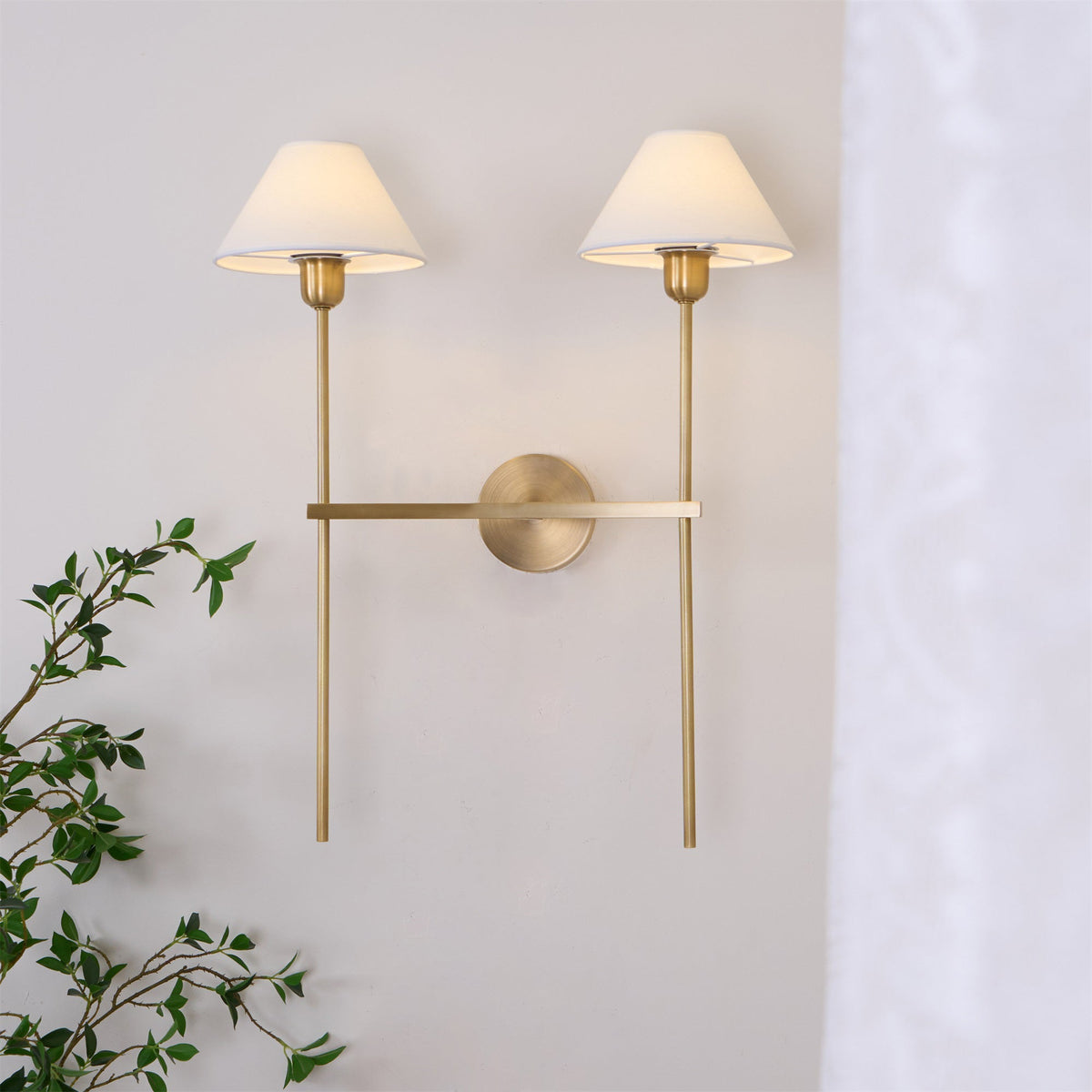 Zosilara Applique Murale Tissu Laiton Industriel Vintage - Neutralighting