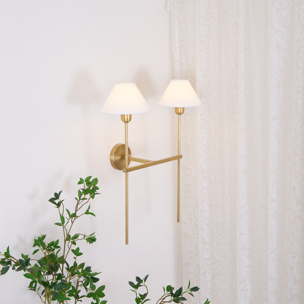 Zosilara Applique Murale Tissu Laiton Industriel Vintage - Neutralighting