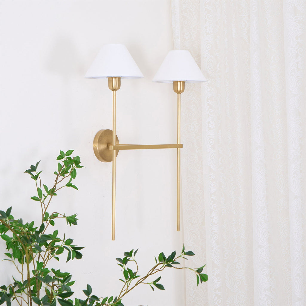 Zosilara Applique Murale Tissu Laiton Industriel Vintage - Neutralighting