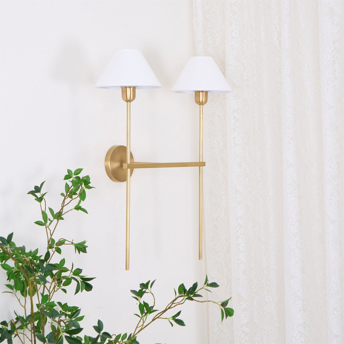 Zosilara Applique Murale Tissu Laiton Industriel Vintage - Neutralighting
