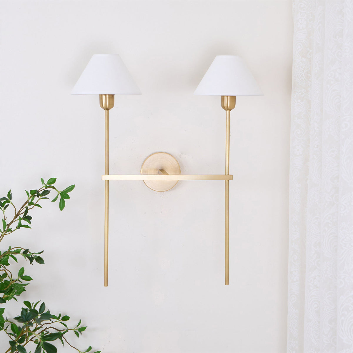 Zosilara Applique Murale Tissu Laiton Industriel Vintage - Neutralighting