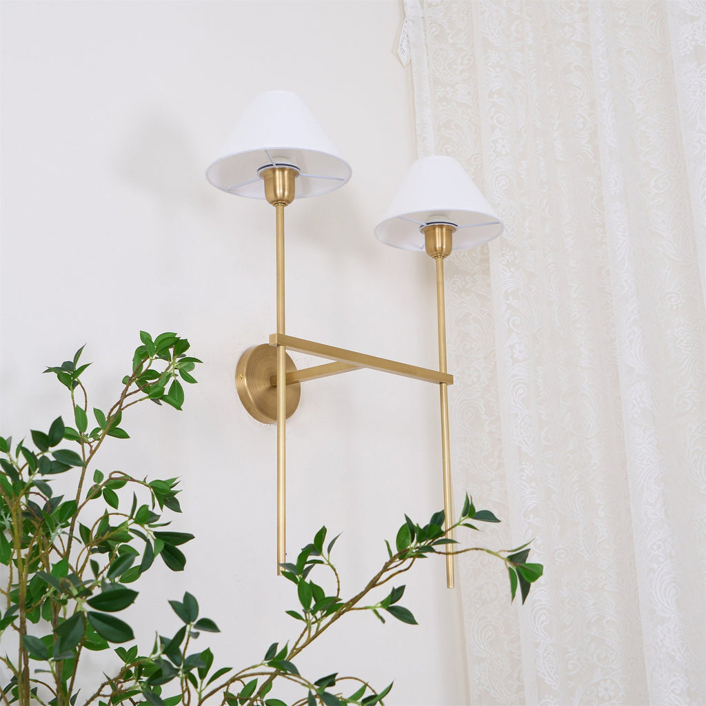 Zosilara Applique Murale Tissu Laiton Industriel Vintage - Neutralighting