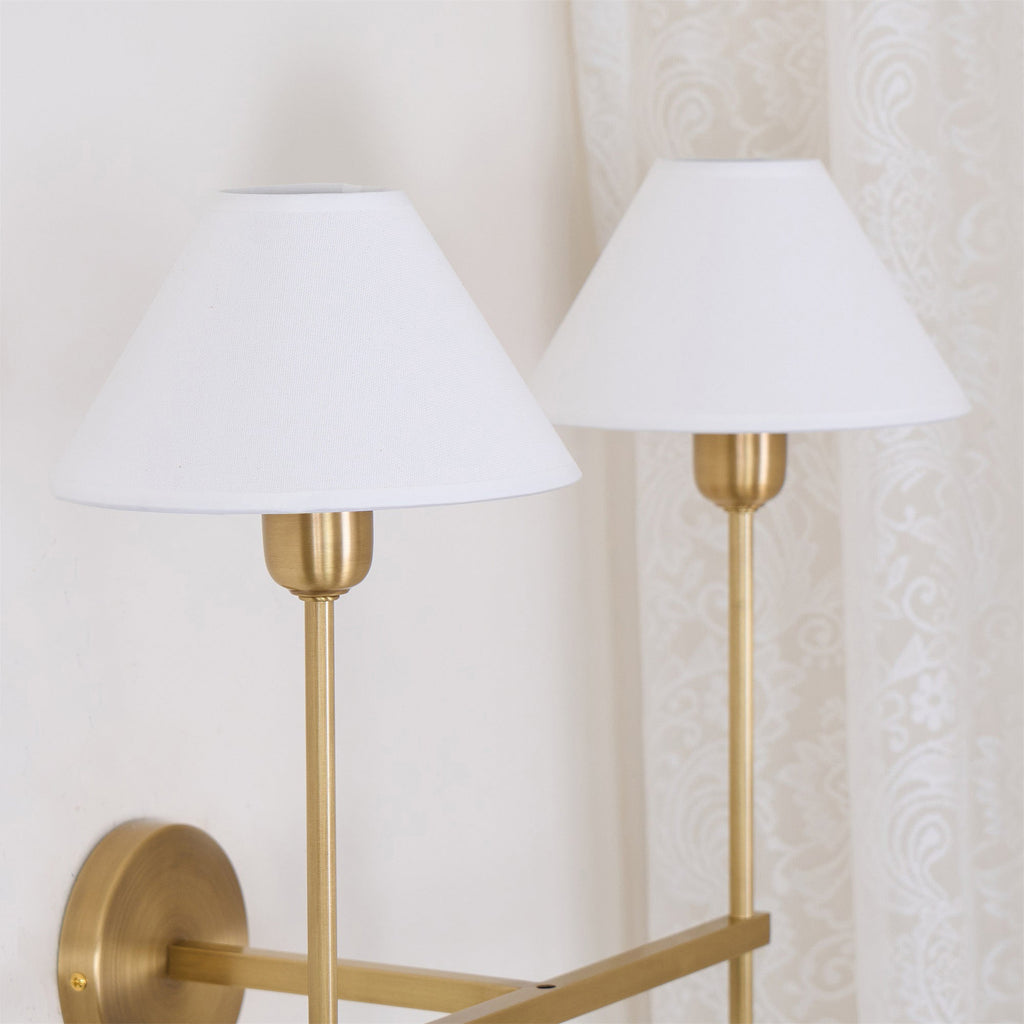 Zosilara Applique Murale Tissu Laiton Industriel Vintage - Neutralighting