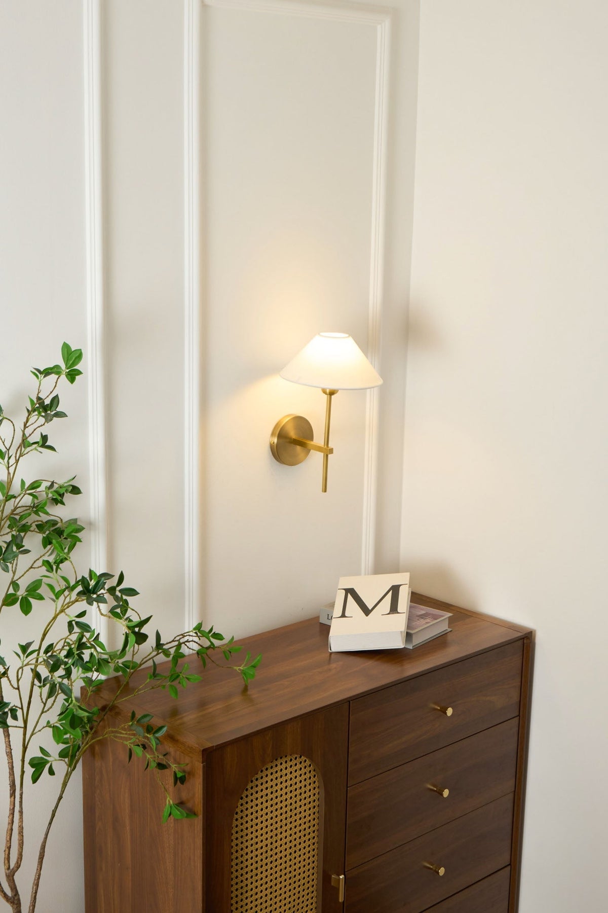 Zosilara Applique Murale Tissu Laiton Industriel Vintage - Neutralighting