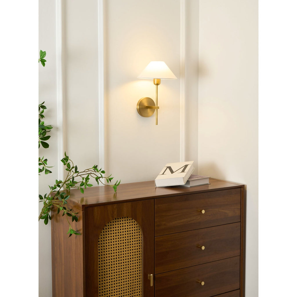 Zosilara Applique Murale Tissu Laiton Industriel Vintage - Neutralighting