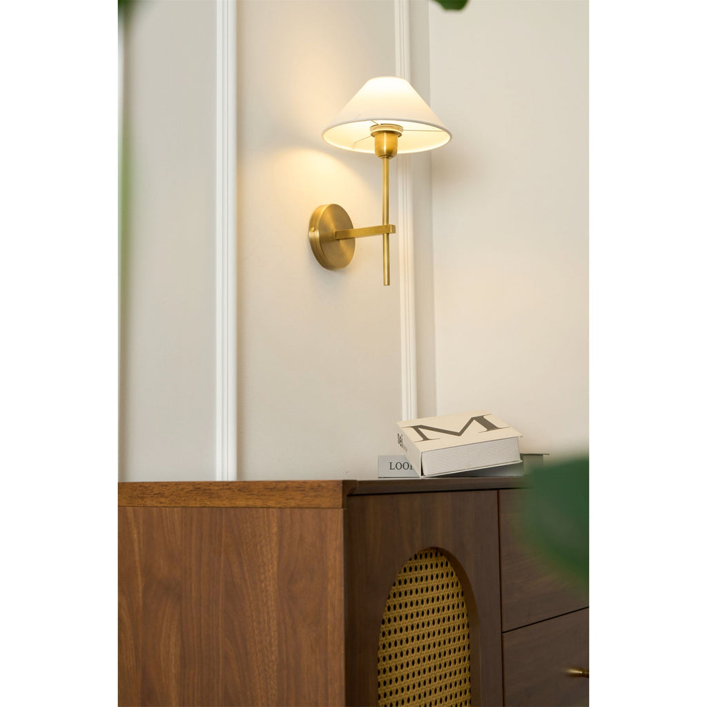 Zosilara Applique Murale Tissu Laiton Industriel Vintage - Neutralighting