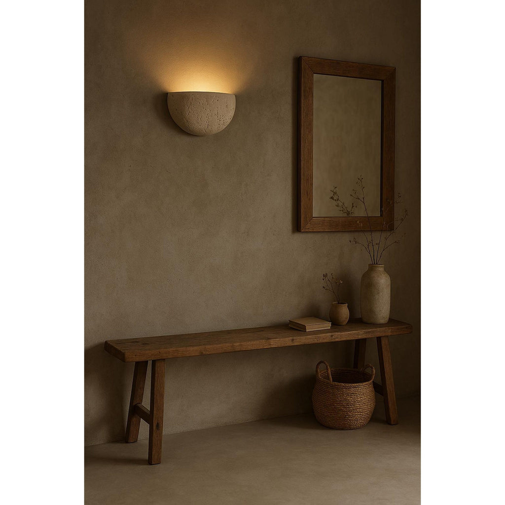 Cuvenarae Applique Murale Travertin Lune Minimaliste - Neutralighting