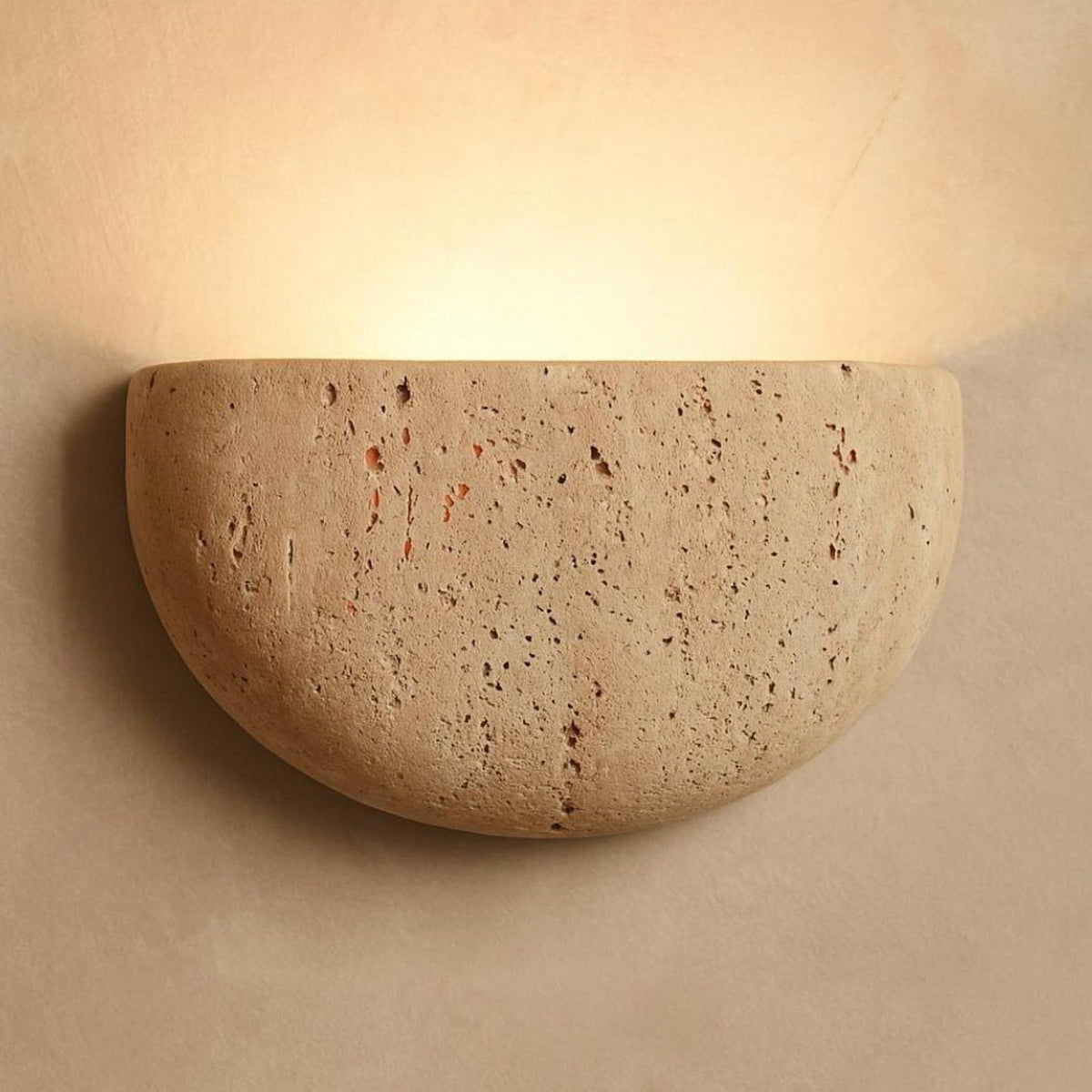 Cuvenarae Applique Murale Travertin Lune Minimaliste - Neutralighting