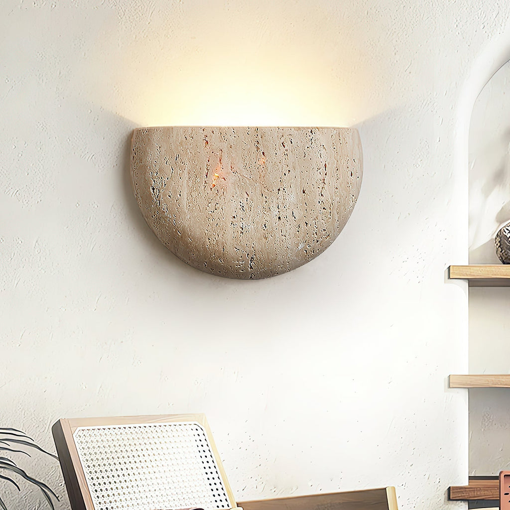 Cuvenarae Applique Murale Travertin Lune Minimaliste - Neutralighting