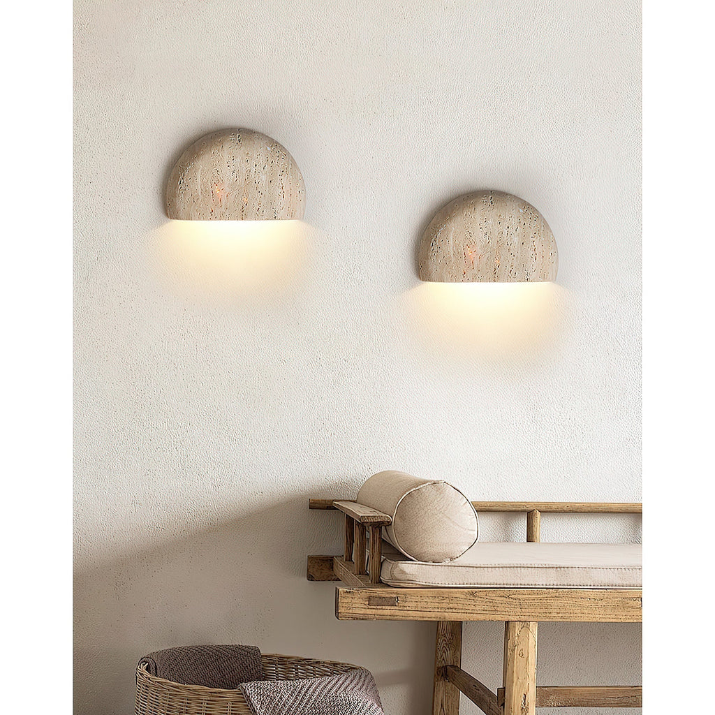 Cuvenarae Applique Murale Travertin Lune Minimaliste - Neutralighting