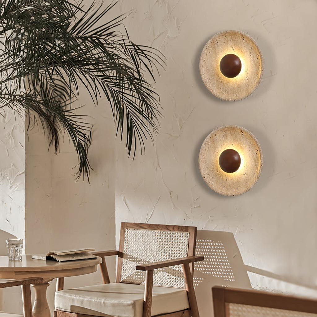 Ulraeia Minimaliste Travertin Luminaire Mural - Neutralighting