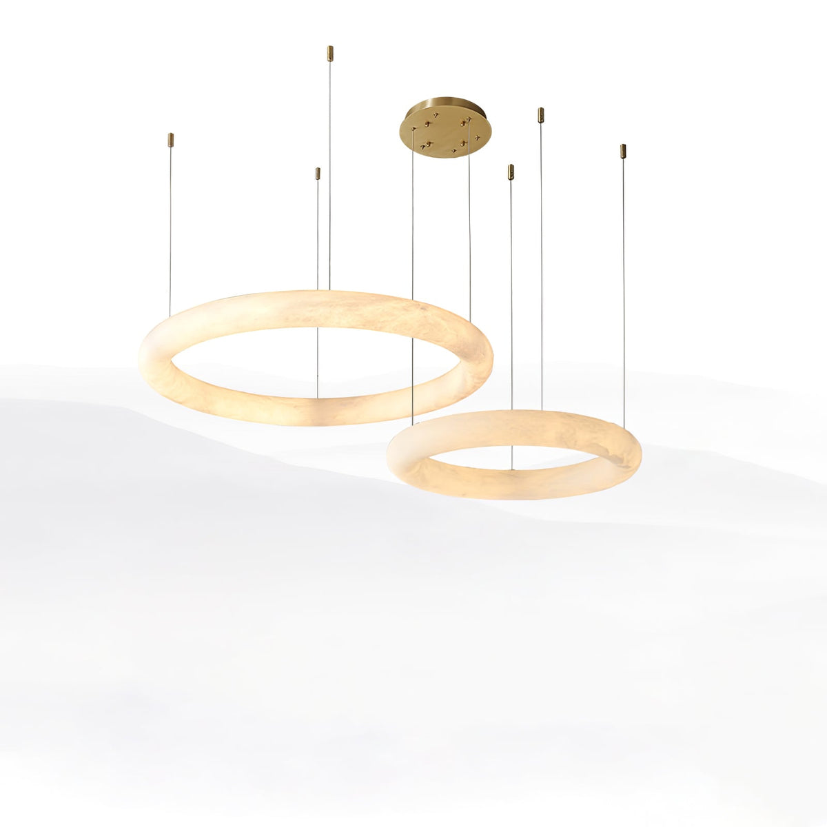 Erzorila Suspension Circulaire en Albâtre - Neutralighting