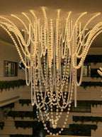 PearlCascade Lustre Perlé en Verre - Neutralighting