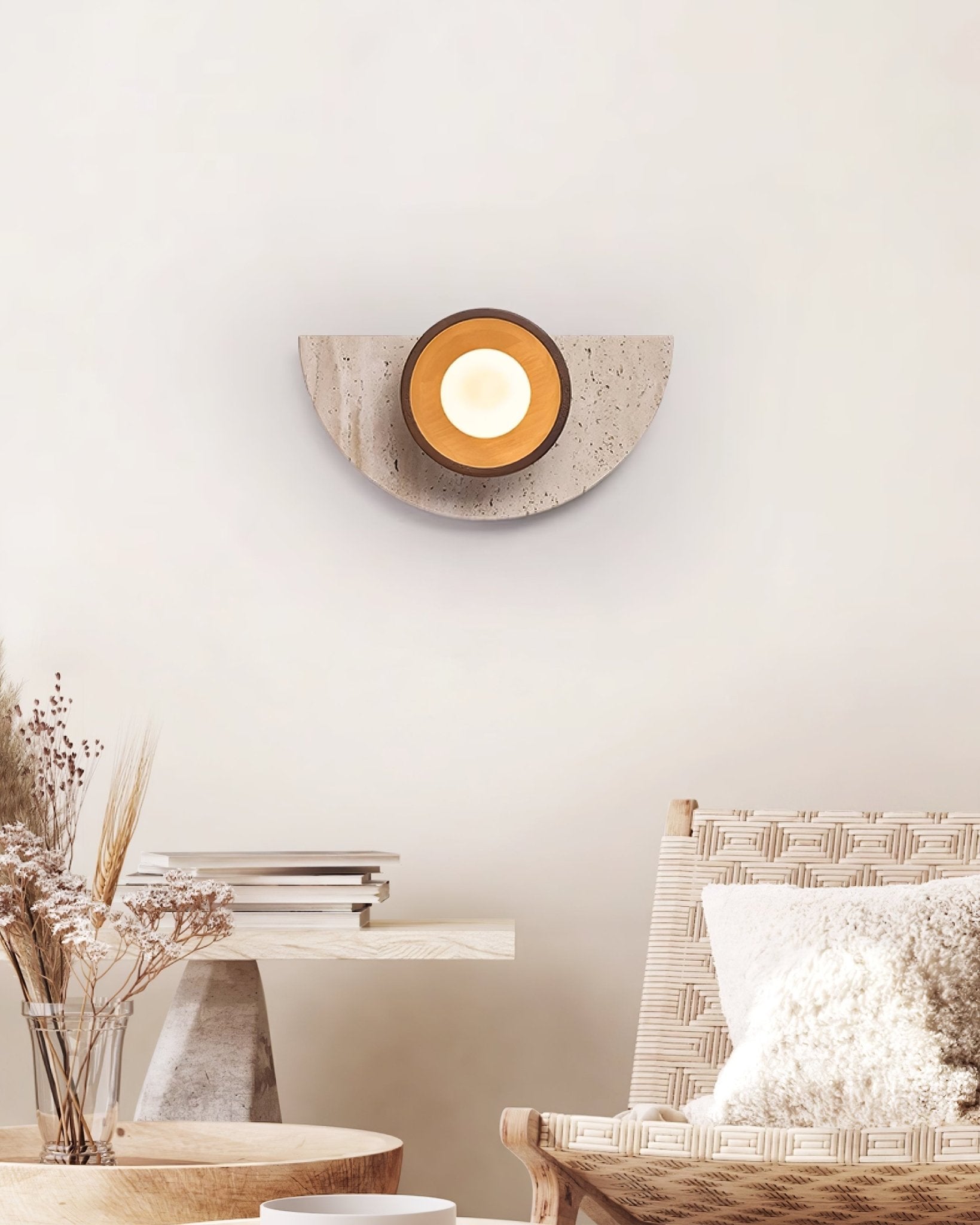 Mylaean Applique Murale Géométrique en Travertin - Neutralighting