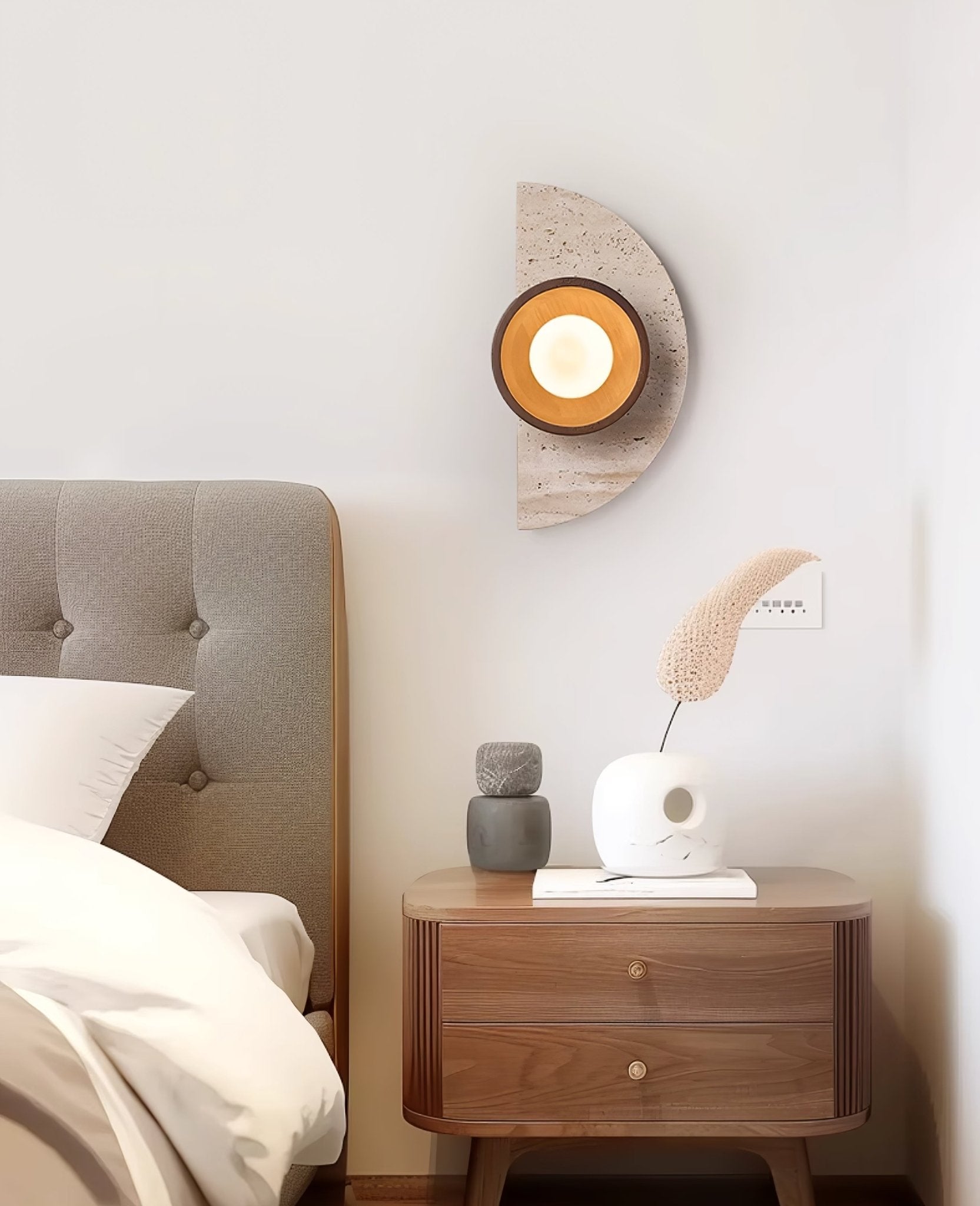 Mylaean Applique Murale Géométrique en Travertin - Neutralighting