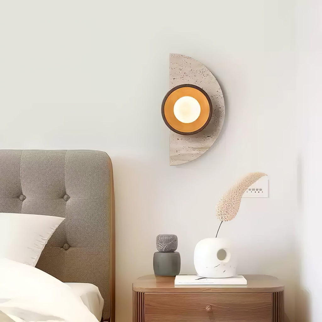 Mylaean Applique Murale Géométrique en Travertin - Neutralighting