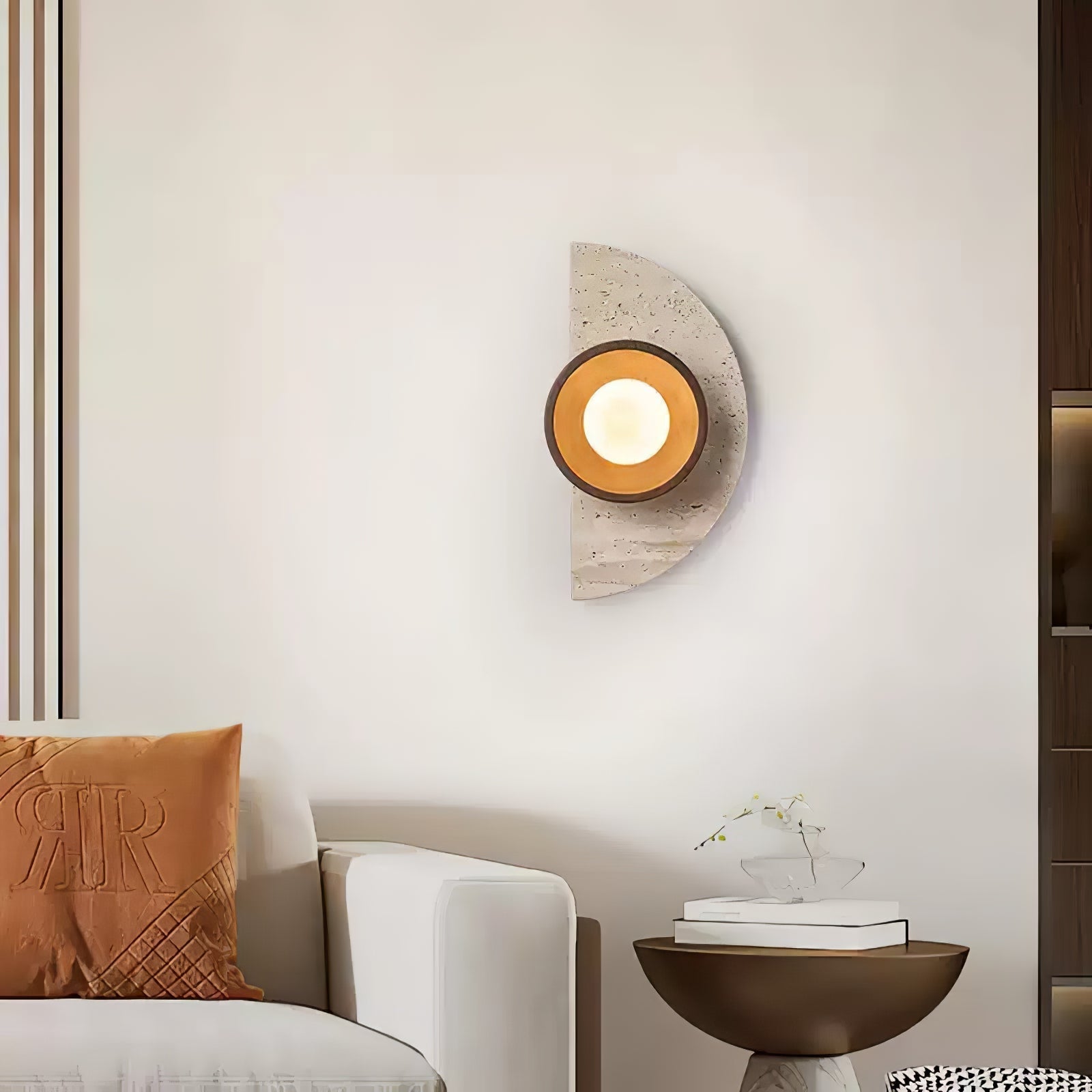 Mylaean Applique Murale Géométrique en Travertin - Neutralighting