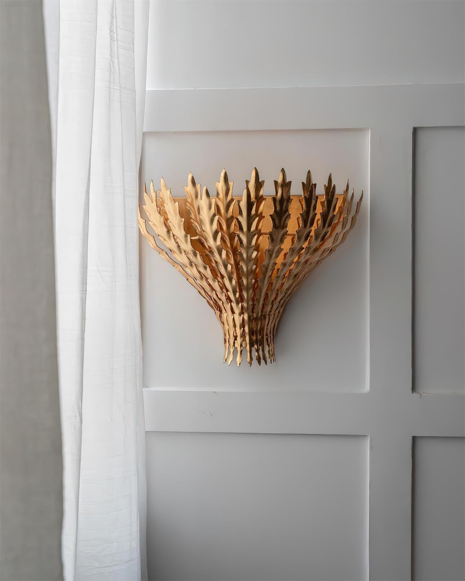Applique Murale Fait à La Main Feuille Motif Corps Élégant - Neutralighting