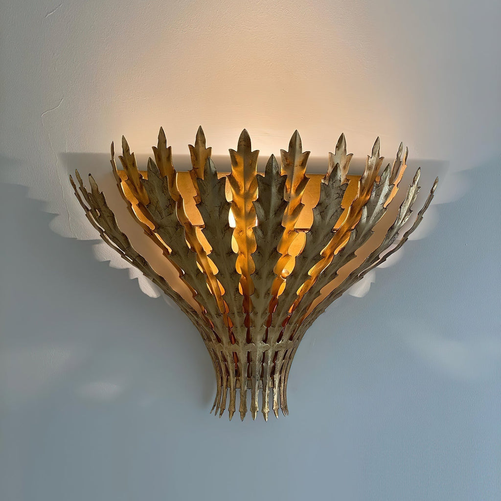 Applique Murale Fait à La Main Feuille Motif Corps Élégant - Neutralighting