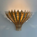 Applique Murale Fait à La Main Feuille Motif Corps Élégant - Neutralighting