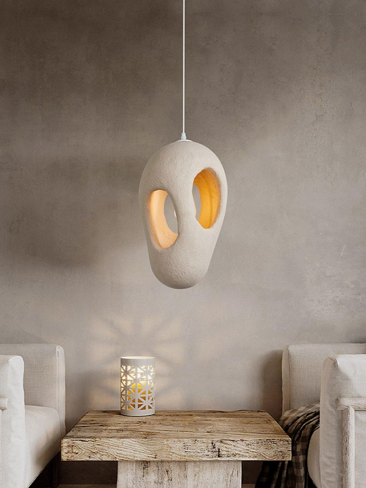 Elysire Suspension Artistique Beige - Neutralighting