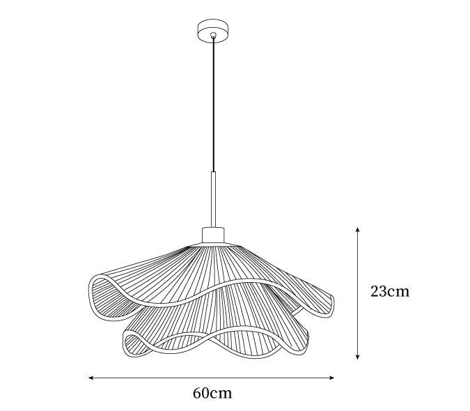 Straw Hat Lampe Suspendue Vague Tissée Organique - Neutralighting