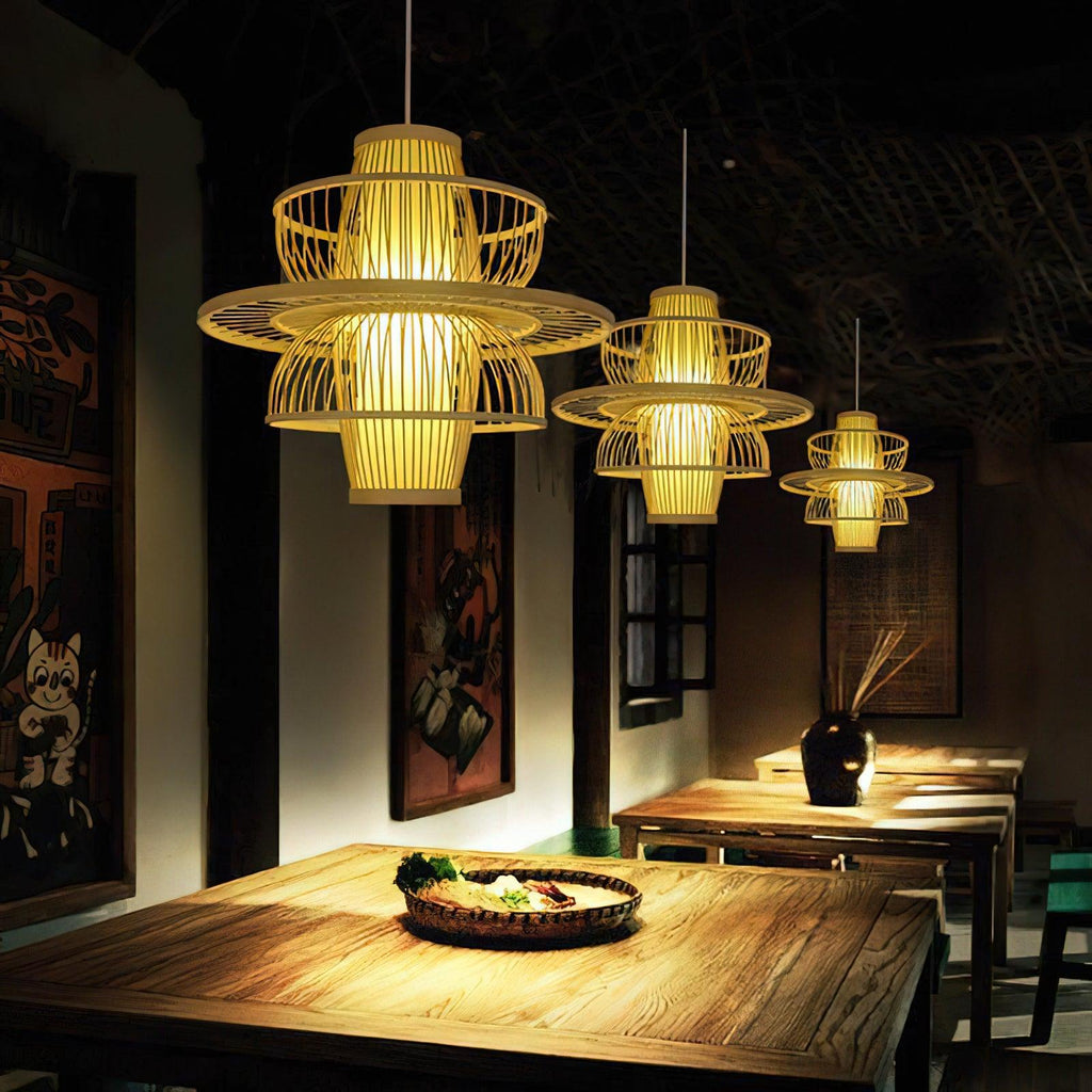 Covarir Lampe Suspension en Bambou Sigyn Fait Main - Neutralighting