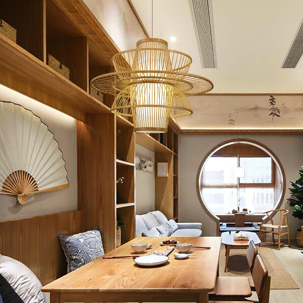 Covarir Lampe Suspension en Bambou Sigyn Fait Main - Neutralighting