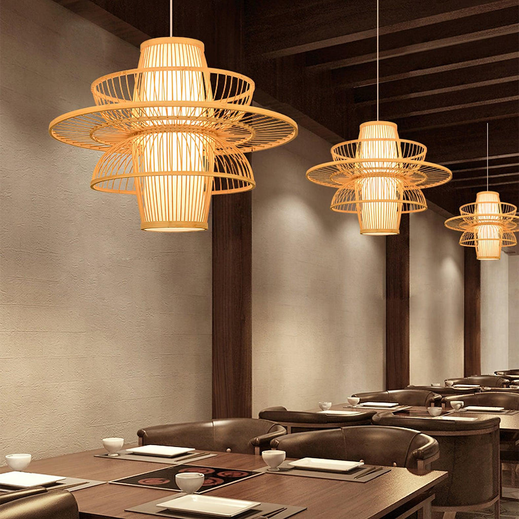 Covarir Lampe Suspension en Bambou Sigyn Fait Main - Neutralighting