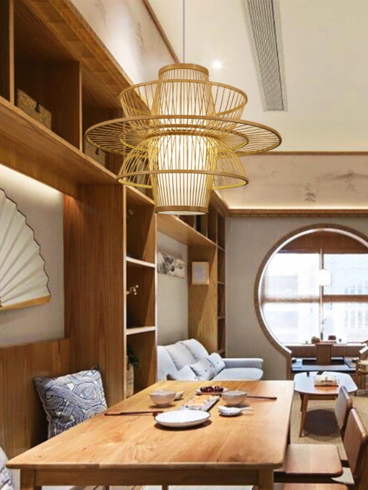 Covarir Lampe Suspension en Bambou Sigyn Fait Main - Neutralighting