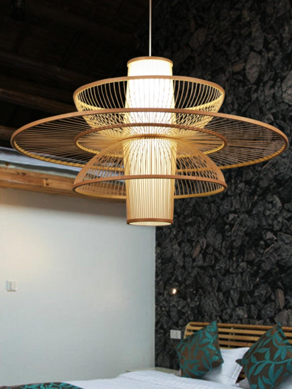 Covarir Lampe Suspension en Bambou Sigyn Fait Main - Neutralighting