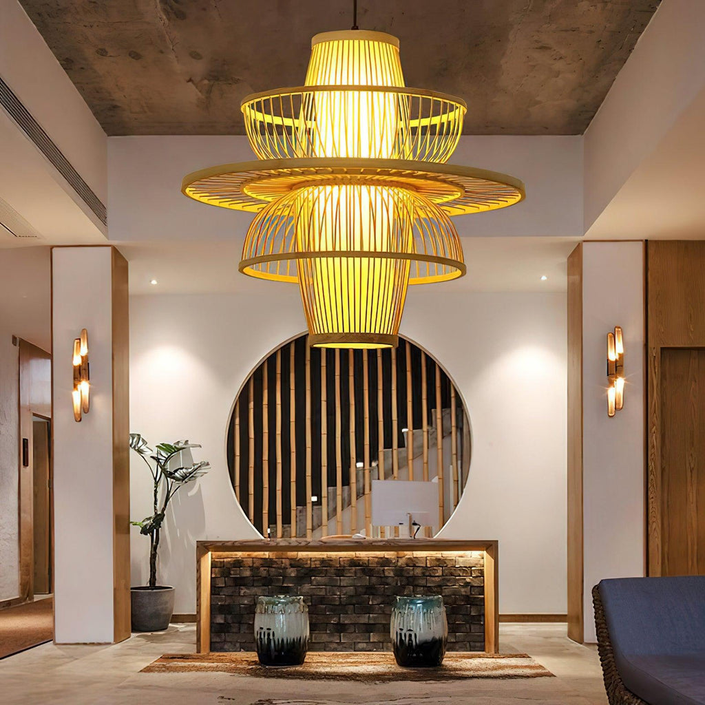 Covarir Lampe Suspension en Bambou Sigyn Fait Main - Neutralighting