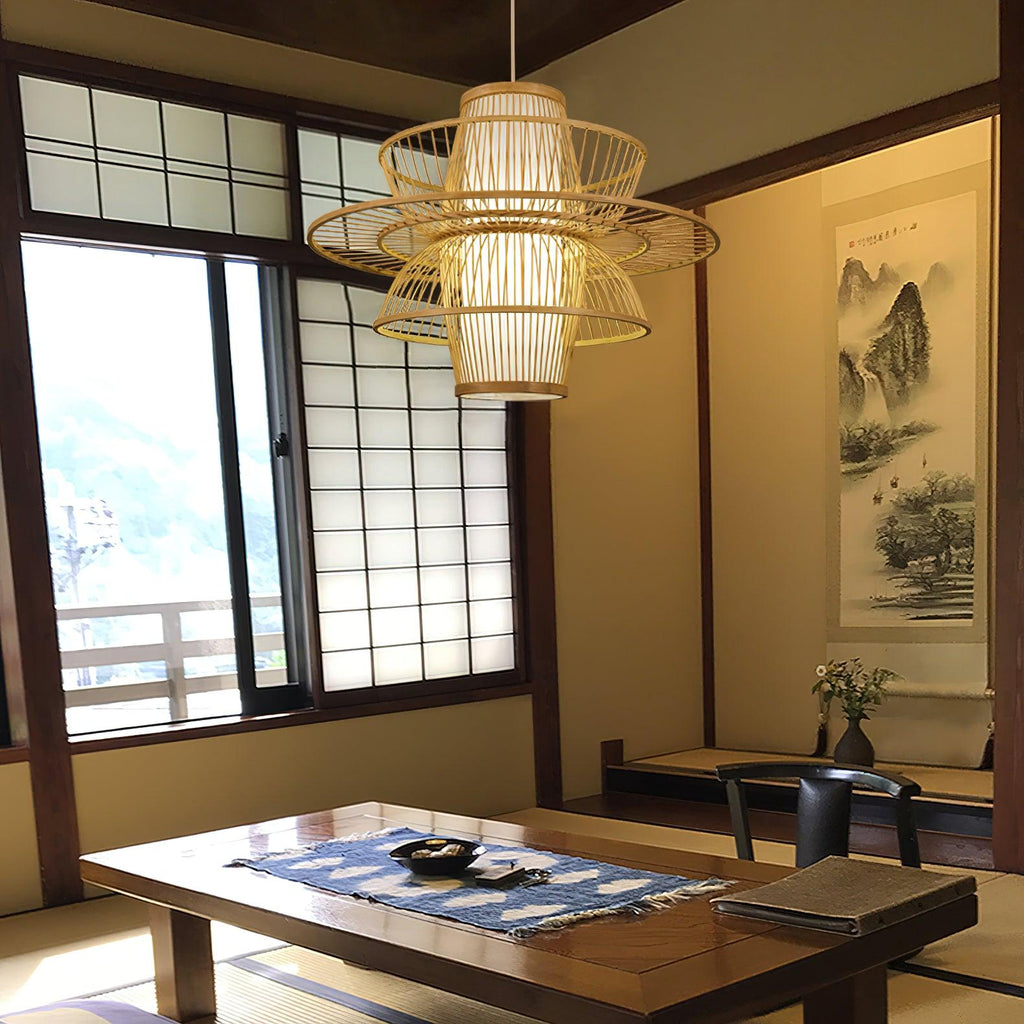 Covarir Lampe Suspension en Bambou Sigyn Fait Main - Neutralighting