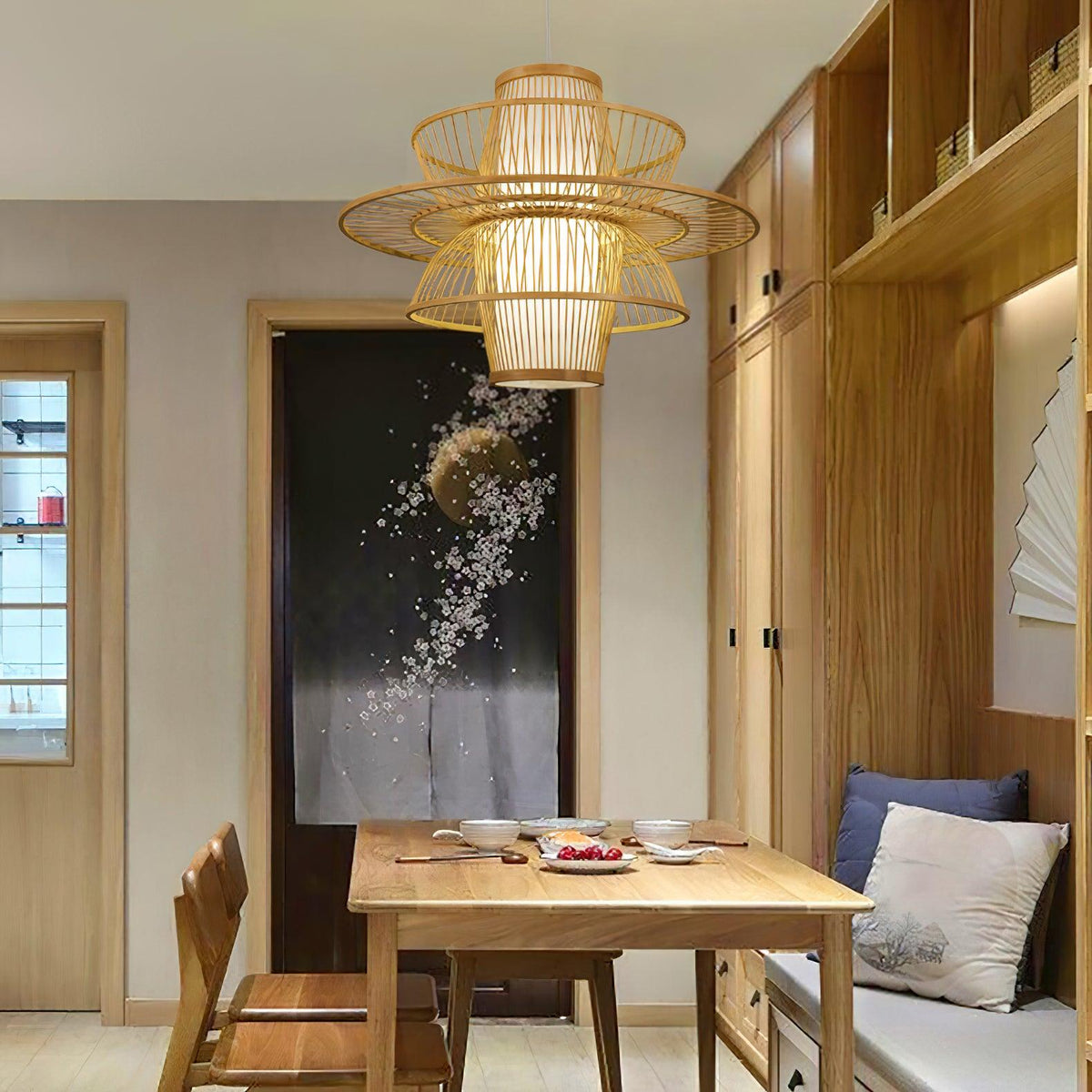 Covarir Lampe Suspension en Bambou Sigyn Fait Main - Neutralighting