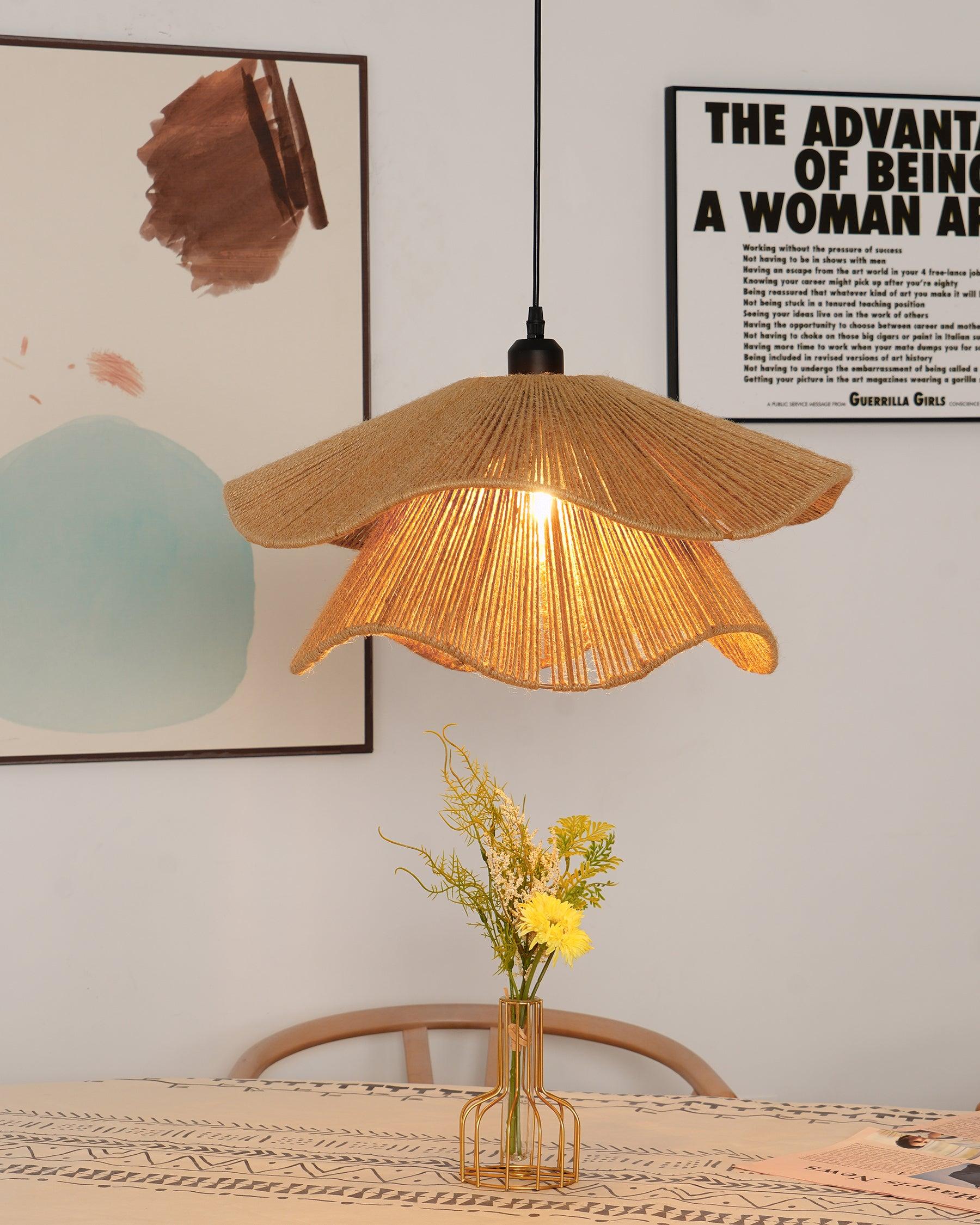 Straw Hat Lampe Suspendue Vague Tissée Organique - Neutralighting