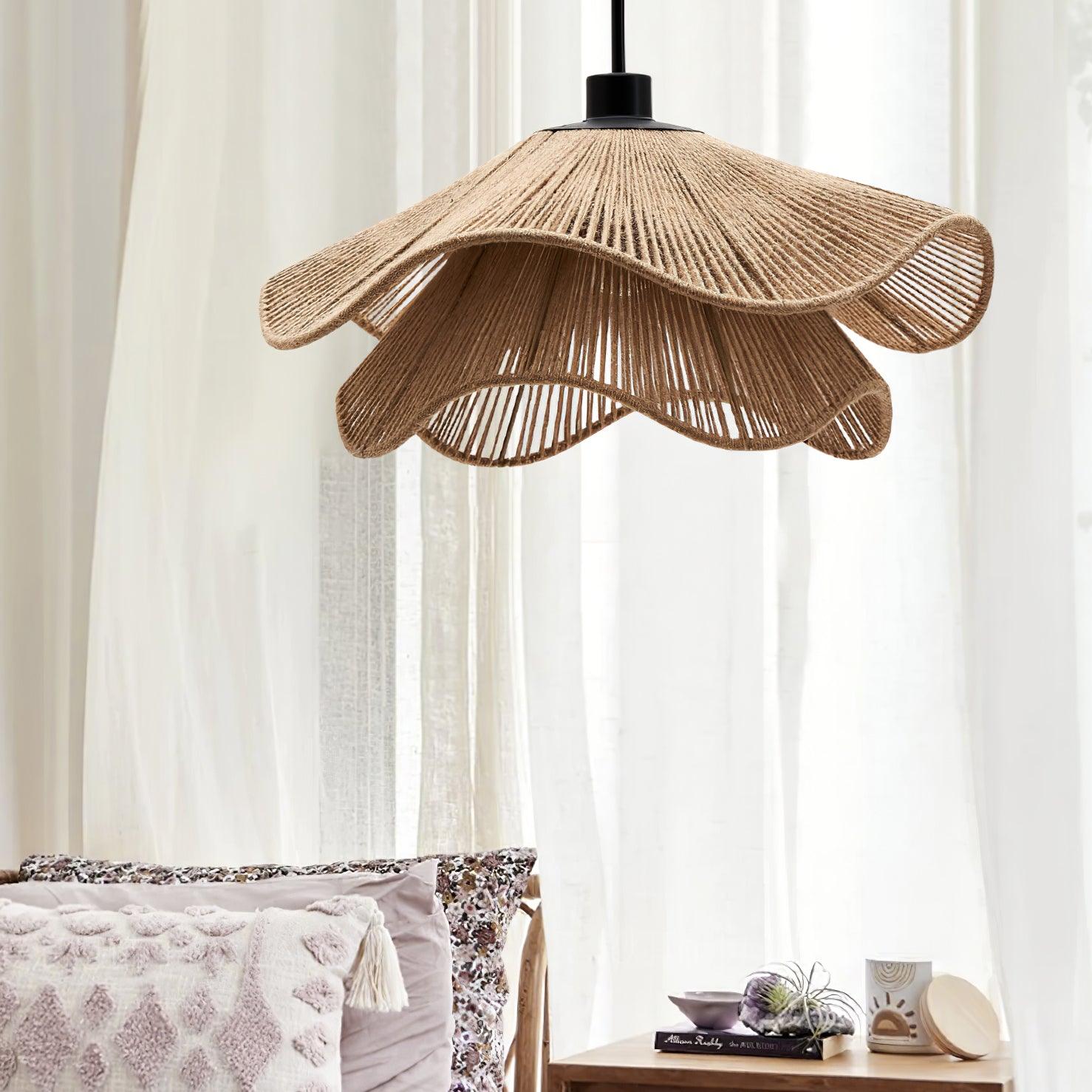 Straw Hat Lampe Suspendue Vague Tissée Organique - Neutralighting