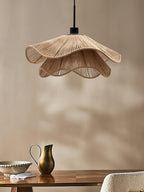 Straw Hat Lampe Suspendue Vague Tissée Organique - Neutralighting