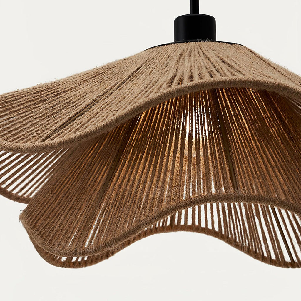 Straw Hat Lampe Suspendue Vague Tissée Organique - Neutralighting