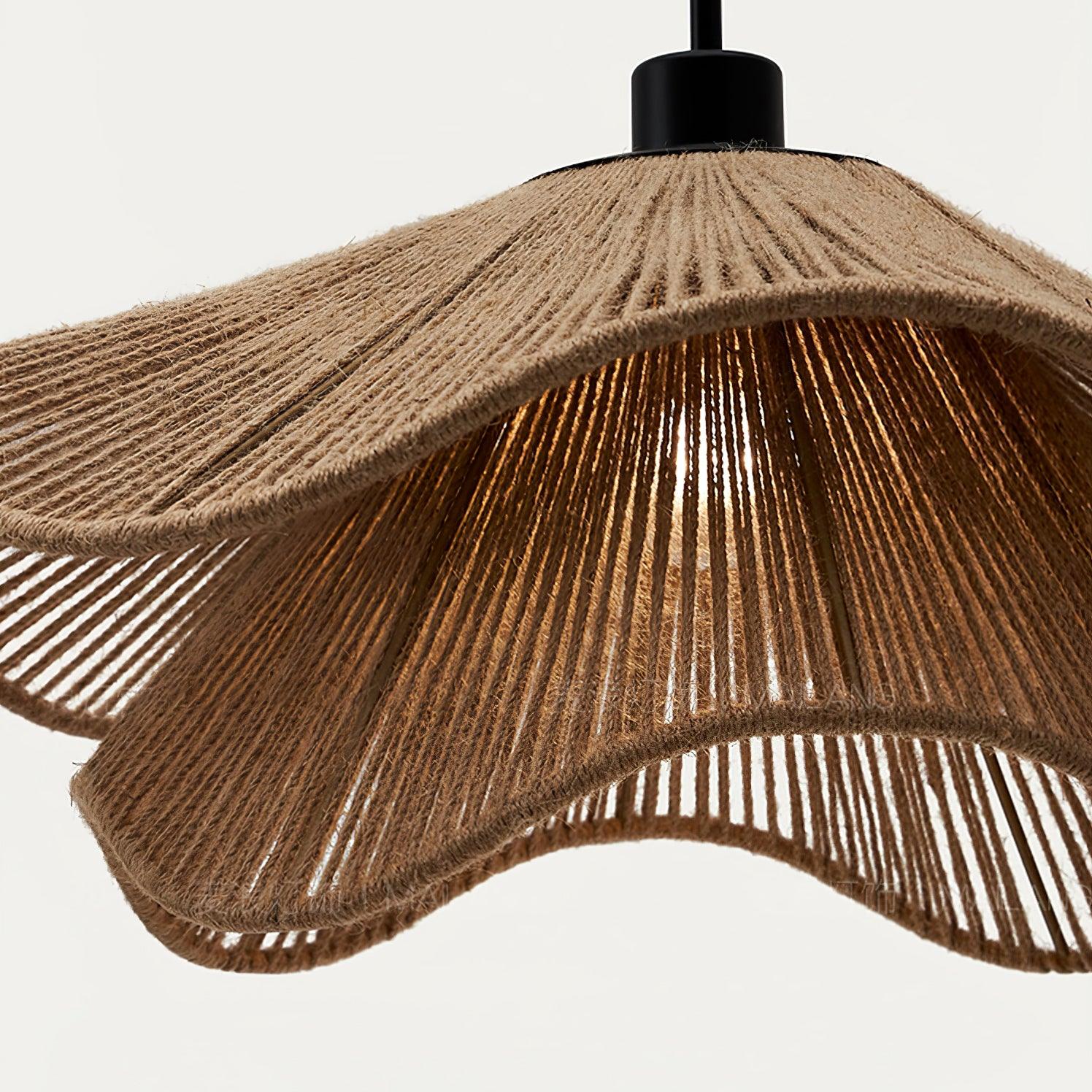 Straw Hat Lampe Suspendue Vague Tissée Organique - Neutralighting