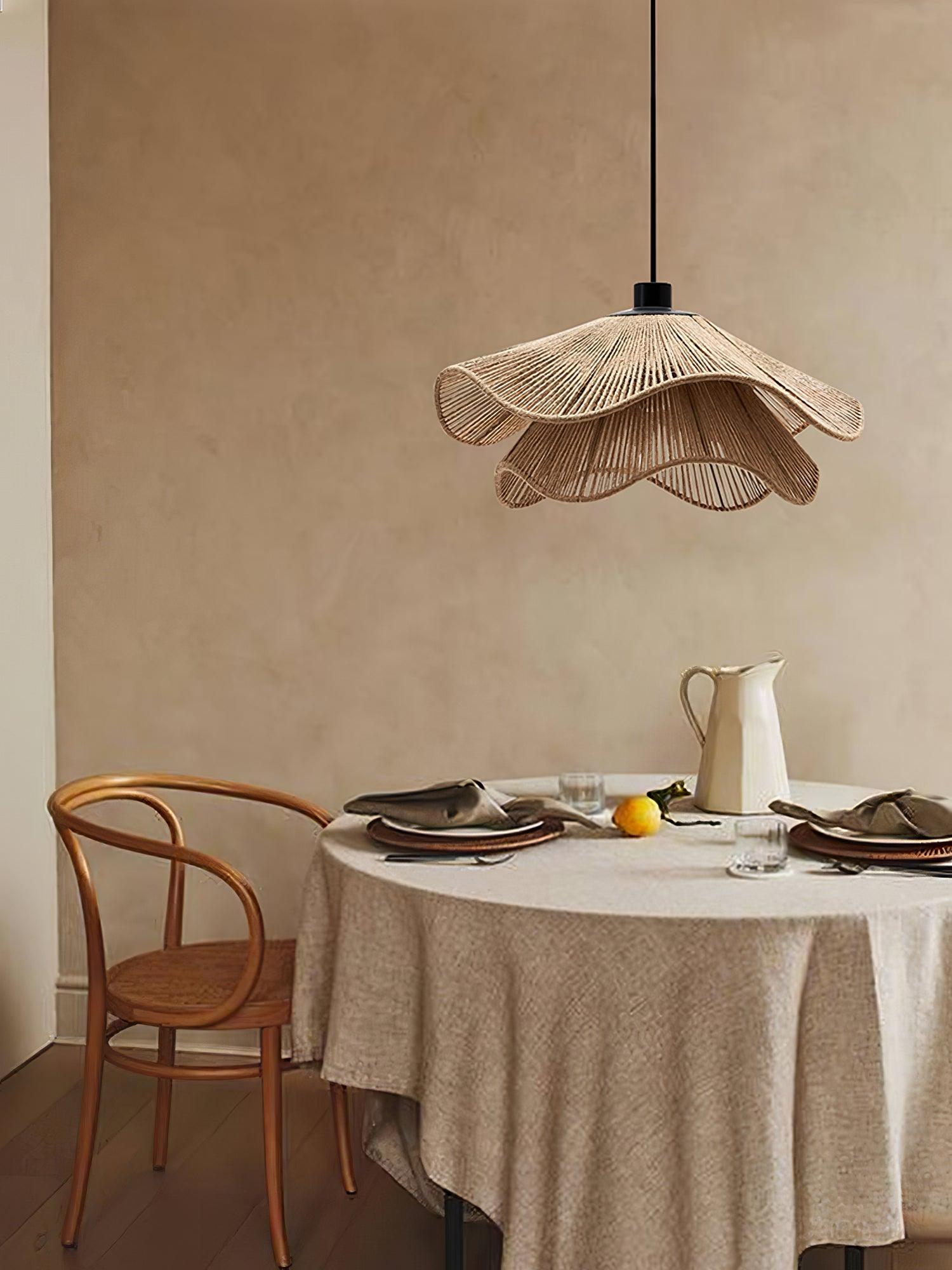 Straw Hat Lampe Suspendue Vague Tissée Organique - Neutralighting