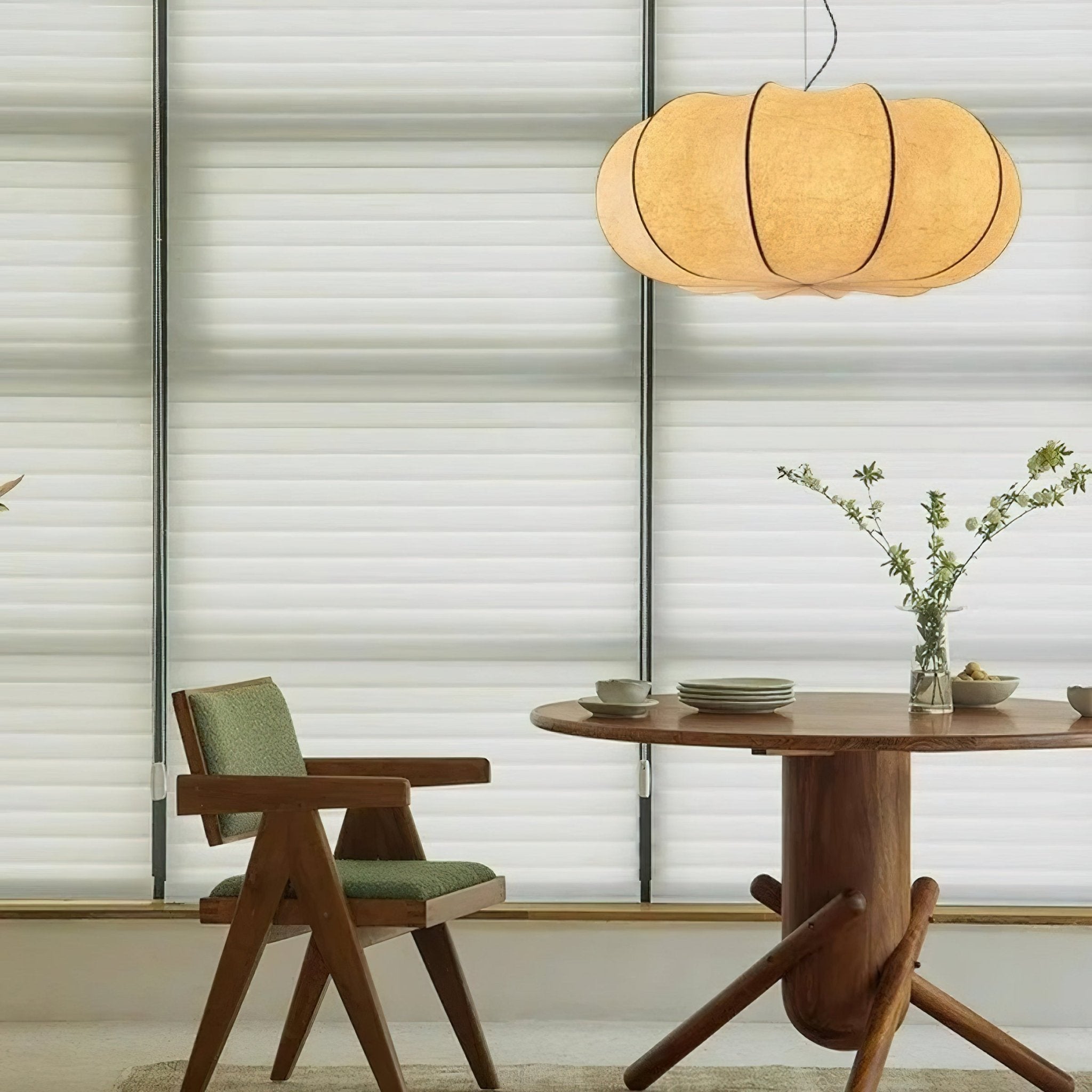 Vioren Lampe Pendante Traditionnelle en Soie - Neutralighting
