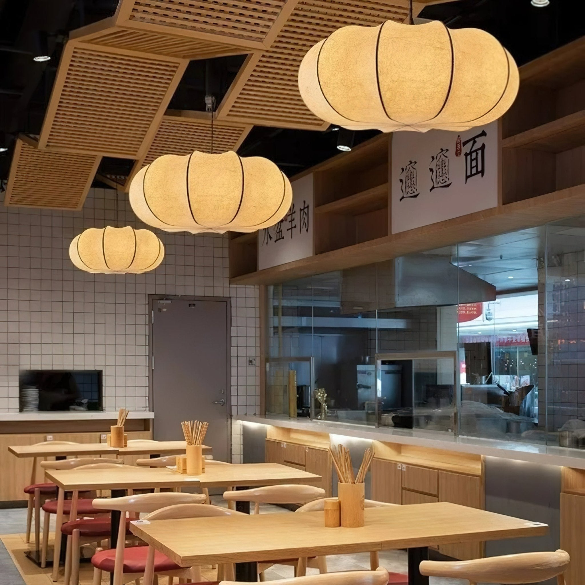 Vioren Lampe Pendante Traditionnelle en Soie - Neutralighting