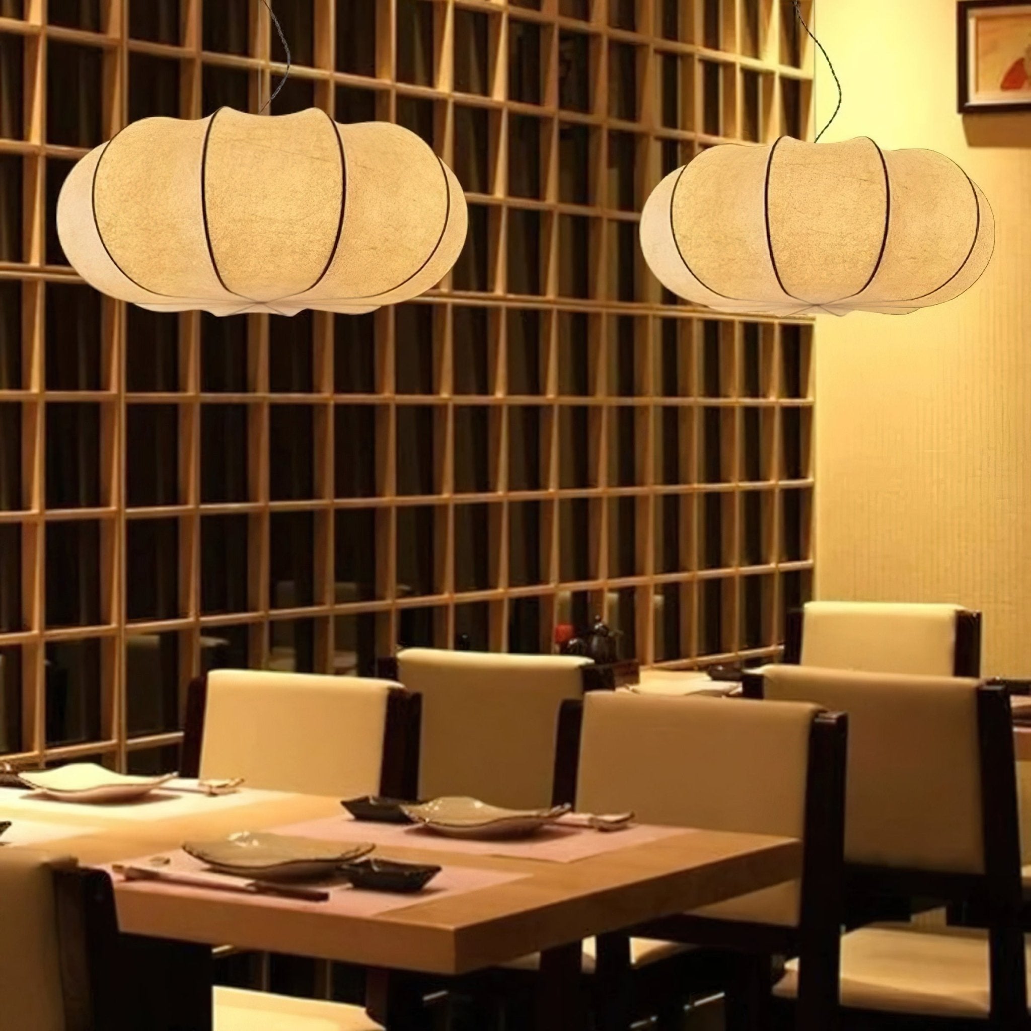 Kiyo Suspension Citrouille en Soie - Neutralighting