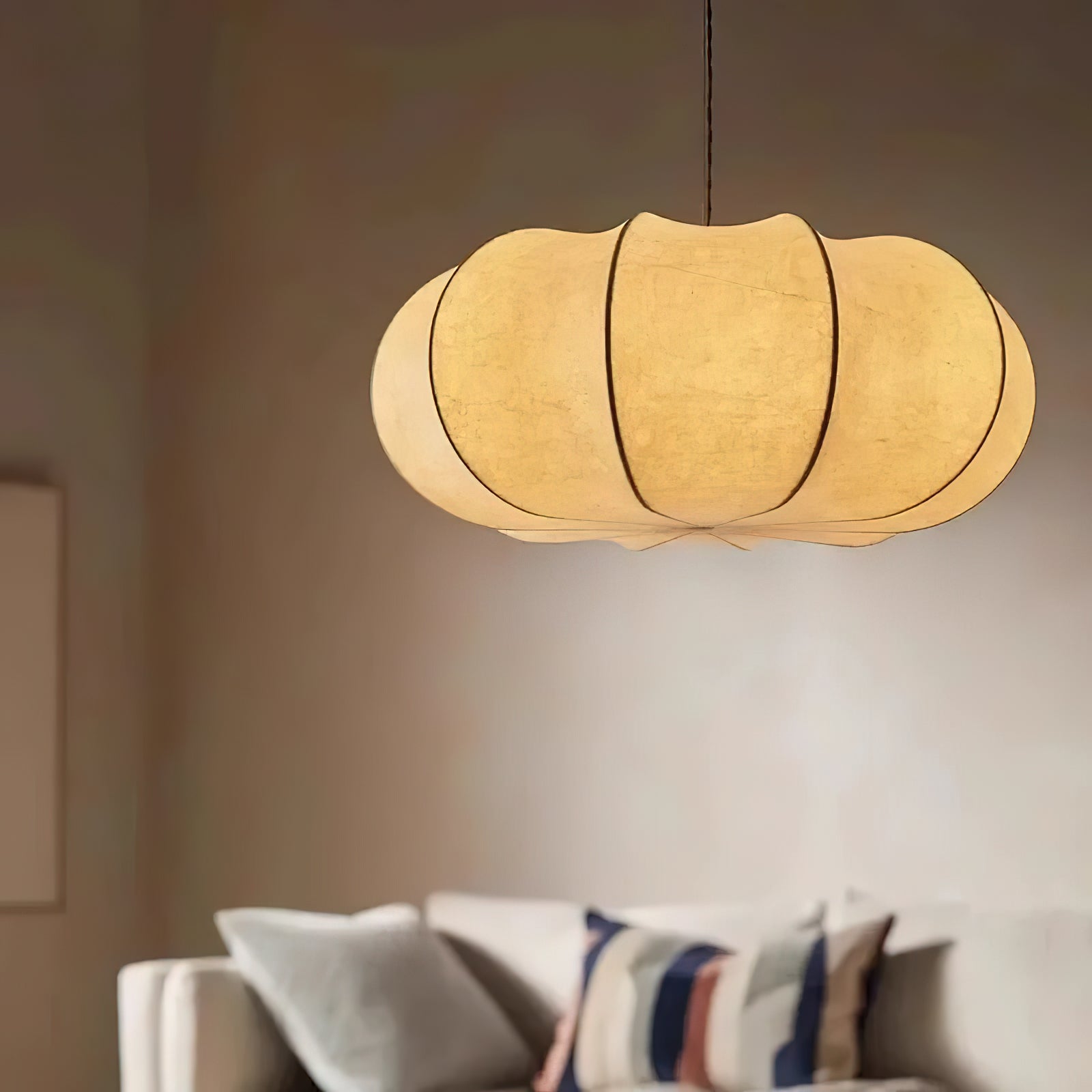 Kiyo Suspension Citrouille en Soie - Neutralighting